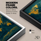 World Map Wall Art Global Atlas Framed Canvas Travel Modern Adventure Office Decor