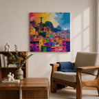 Christ the Redeemer Wall Art Rio de Janeiro Impasto Framed Canvas Brazil Home Decor