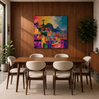 Christ the Redeemer Wall Art Rio de Janeiro Impasto Framed Canvas Brazil Home Decor