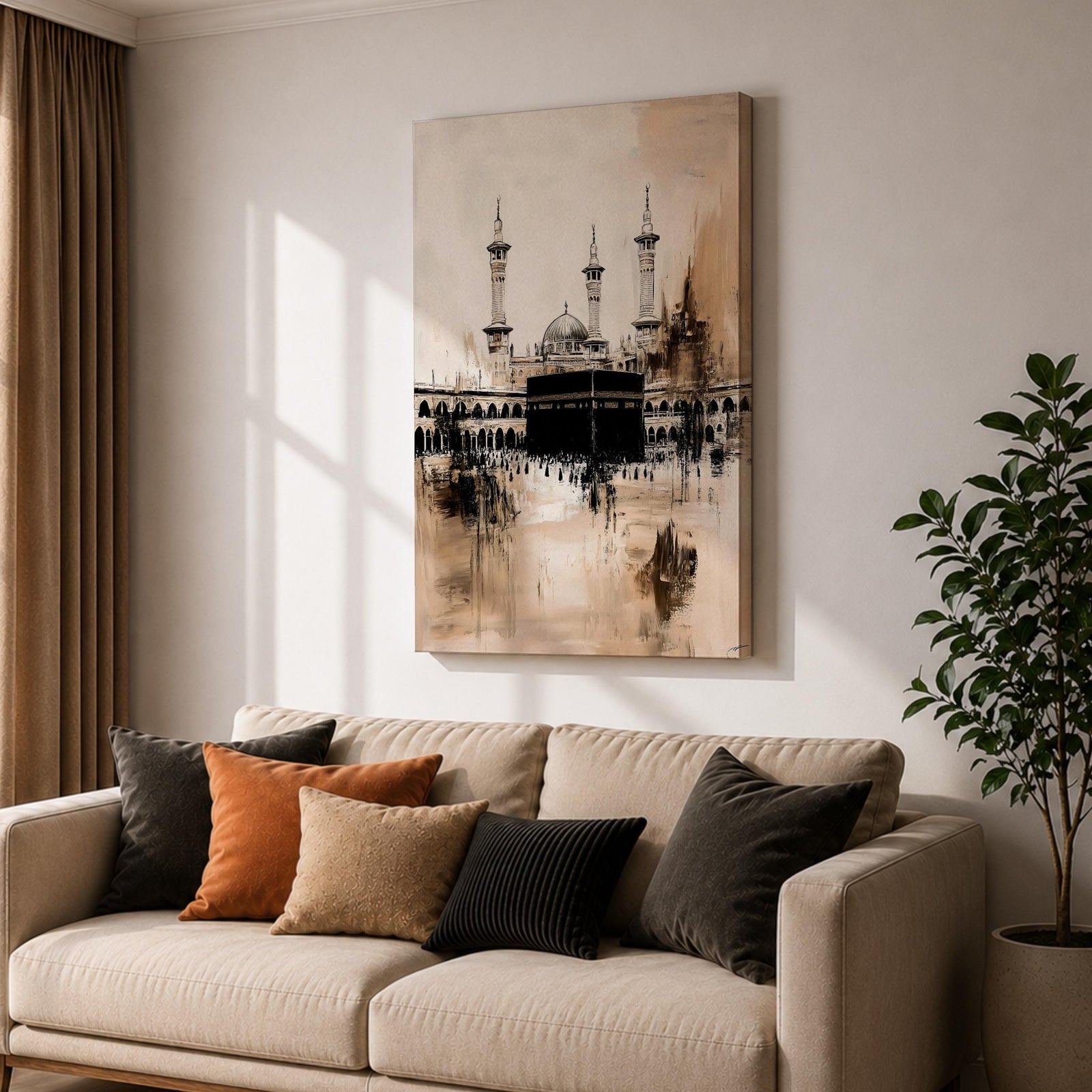 Kaaba Mecca Islamic Wall Art Masjid al Haram Religious Gift Prayer Room Home Decor