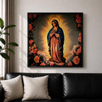 Our Lady of Guadalupe Wall Art La Guadalupana Framed Canvas Mexican Catholic Home Decor