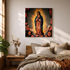 Our Lady of Guadalupe Wall Art La Guadalupana Framed Canvas Mexican Catholic Home Decor