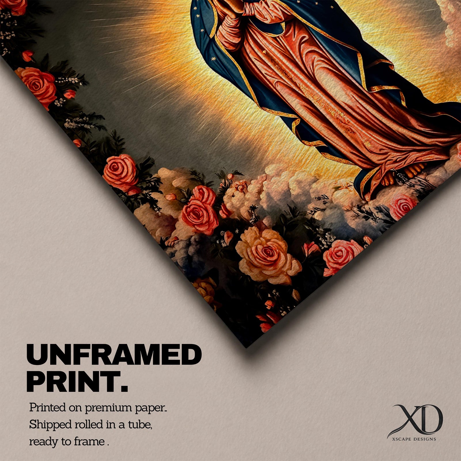 Our Lady of Guadalupe Wall Art La Guadalupana Framed Canvas Mexican Catholic Home Decor