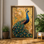 Peacock Bird Wall Art Luxury Wildlife Animal Symbol Gift Living Room Home Decor Nature