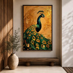 Peacock Bird Wall Art Animal Feathers Wildlife Nature Symbol Gift Living Room Home Decor