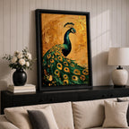 Peacock Bird Wall Art Animal Feathers Wildlife Nature Symbol Gift Living Room Home Decor