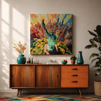 Lady Liberty Wall Art NYC Landmark Framed Canvas New York Skyline Patriotic American Decor