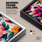 Peony Wall Art Abstract Floral Painting Framed Canvas Modern Botanical Home Decor