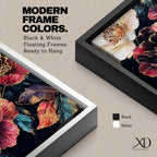 Dark Peony Wall Art Floral Painting Framed Canvas Botanical Flower Home Decor