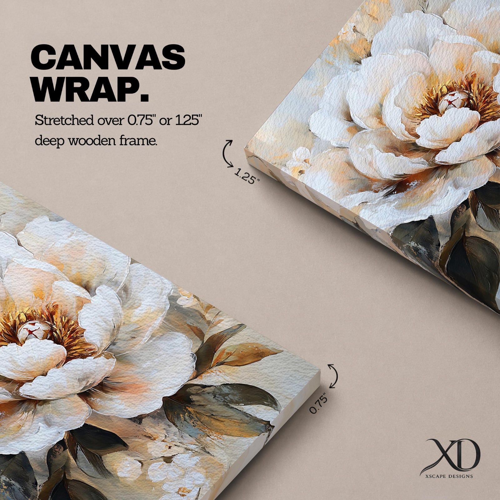 A detailed vintage-style floral painting featuring a large, lush peony bouquet with soft petals and intricate leaves. The artwork showcases a classic botanical composition with a warm, muted color palette, emphasizing natural textures and delicate flower forms in a framed canvas presentation.