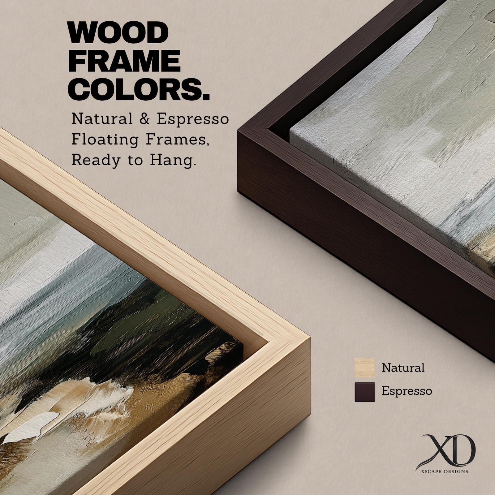 An abstract seascape painting with textured brush strokes depicting a coastal scene. The artwork features layered colors blending sea, sky, and shore elements in a rustic style with an impressionistic, abstract approach emphasizing natural landscape forms.