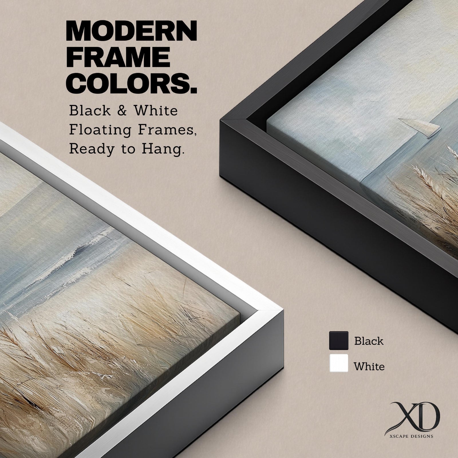 A vintage-style framed canvas painting depicting a sailboat on calm coastal waters with gentle waves and tall beach grasses in the foreground. The artwork captures a serene beach landscape with soft textures and muted tones, evoking a rustic farmhouse coastal aesthetic.
