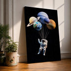 Astronaut Space Wall Art Solar Balloons Space Fantasy Symbol Gift Living Room Home Decor