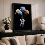 Astronaut Space Wall Art Solar Balloons Space Fantasy Symbol Gift Living Room Home Decor