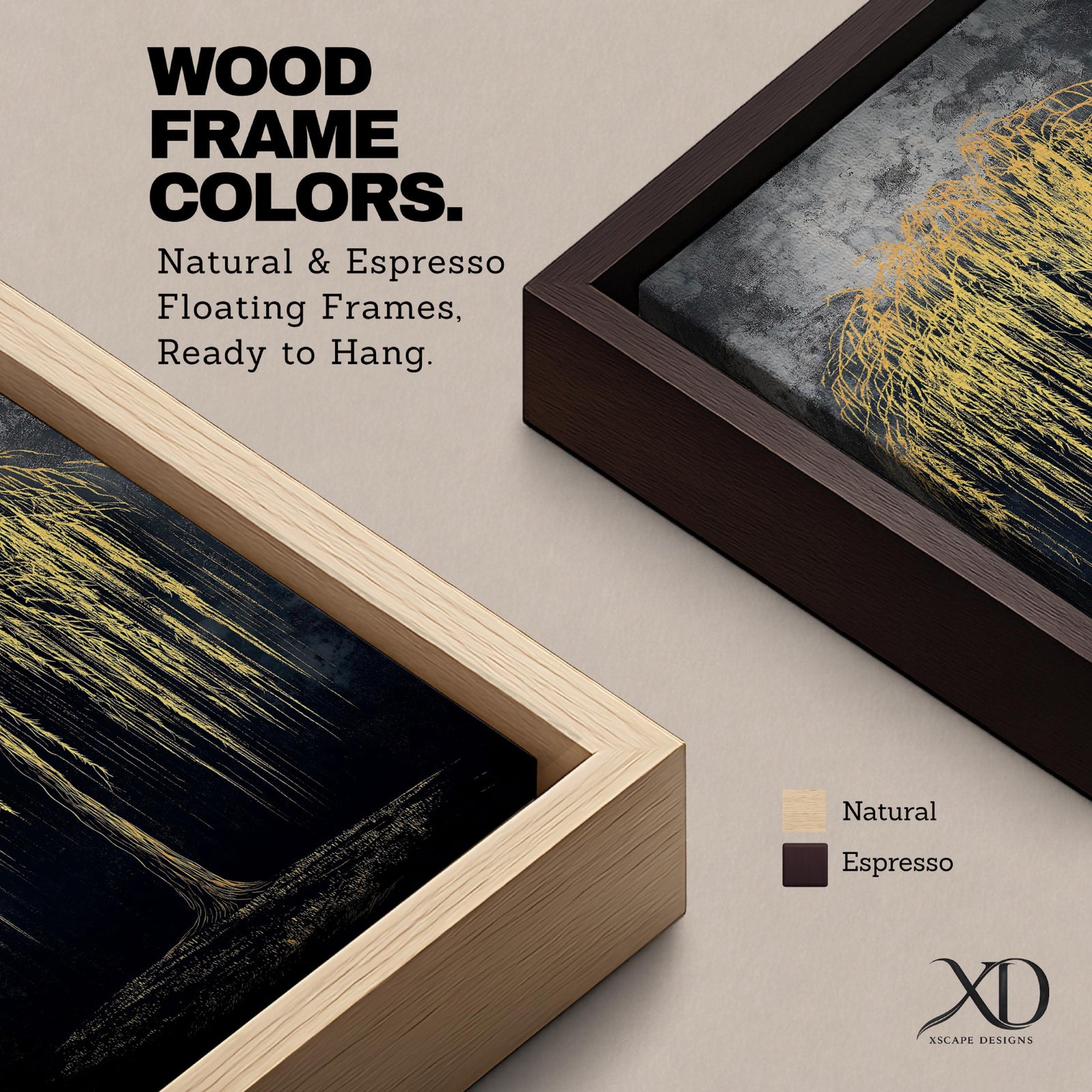 A vintage-style framed canvas wall art depicting a willow tree with long, flowing branches cascading downward. The artwork features textured, detailed line work creating a naturalistic yet stylized representation of the tree against a dark, textured background emphasizing the tree’s silhouette and form.