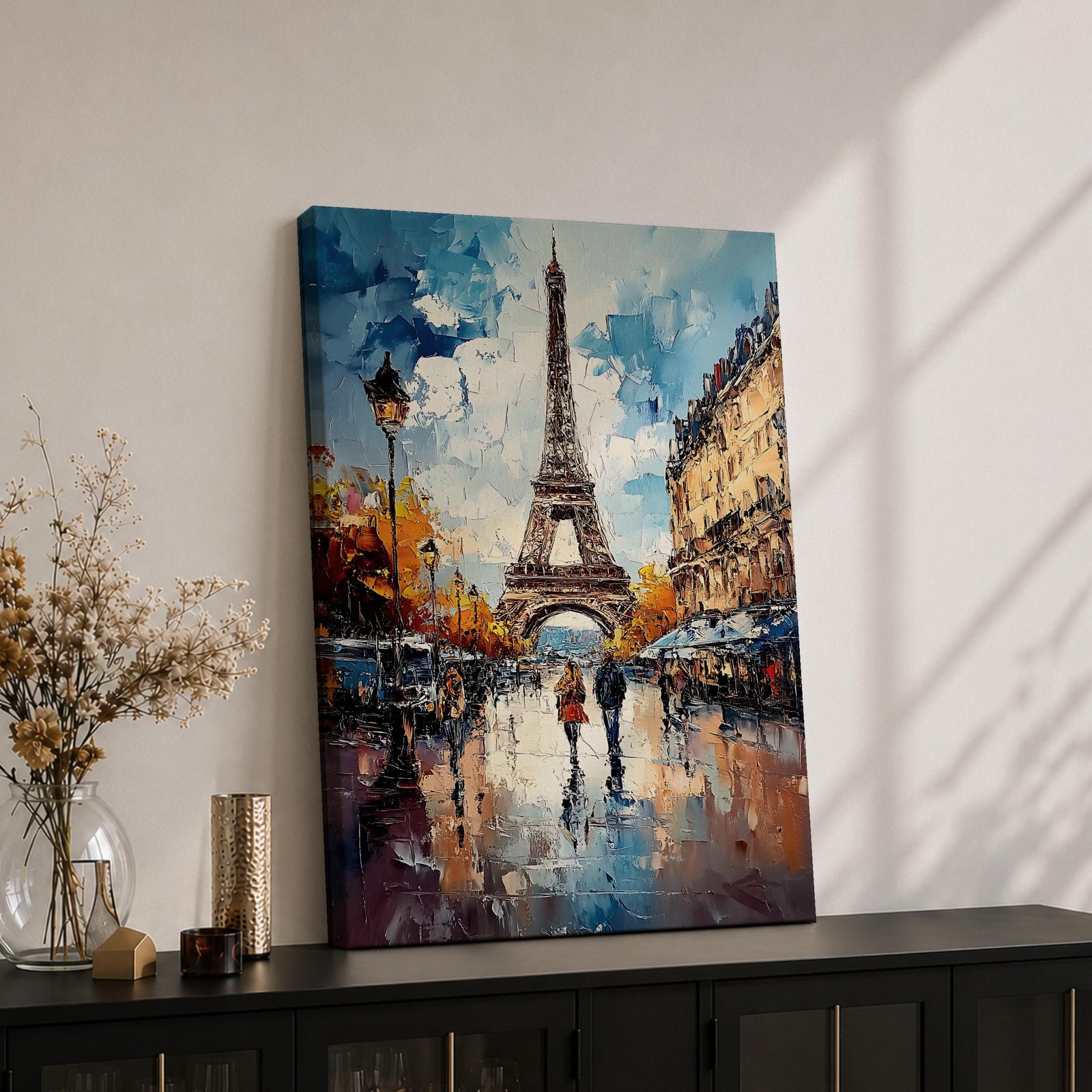 Eiffel Tower French Wall Art Paris City Abstract Travel Gift Living Room Home Decor