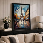 Eiffel Tower French Wall Art Paris City Abstract Travel Gift Living Room Home Decor