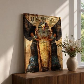 Tutankhamun Pharaoh Egyptian Wall Art King Tut Mythology Symbol Gift Living Room Home Decor