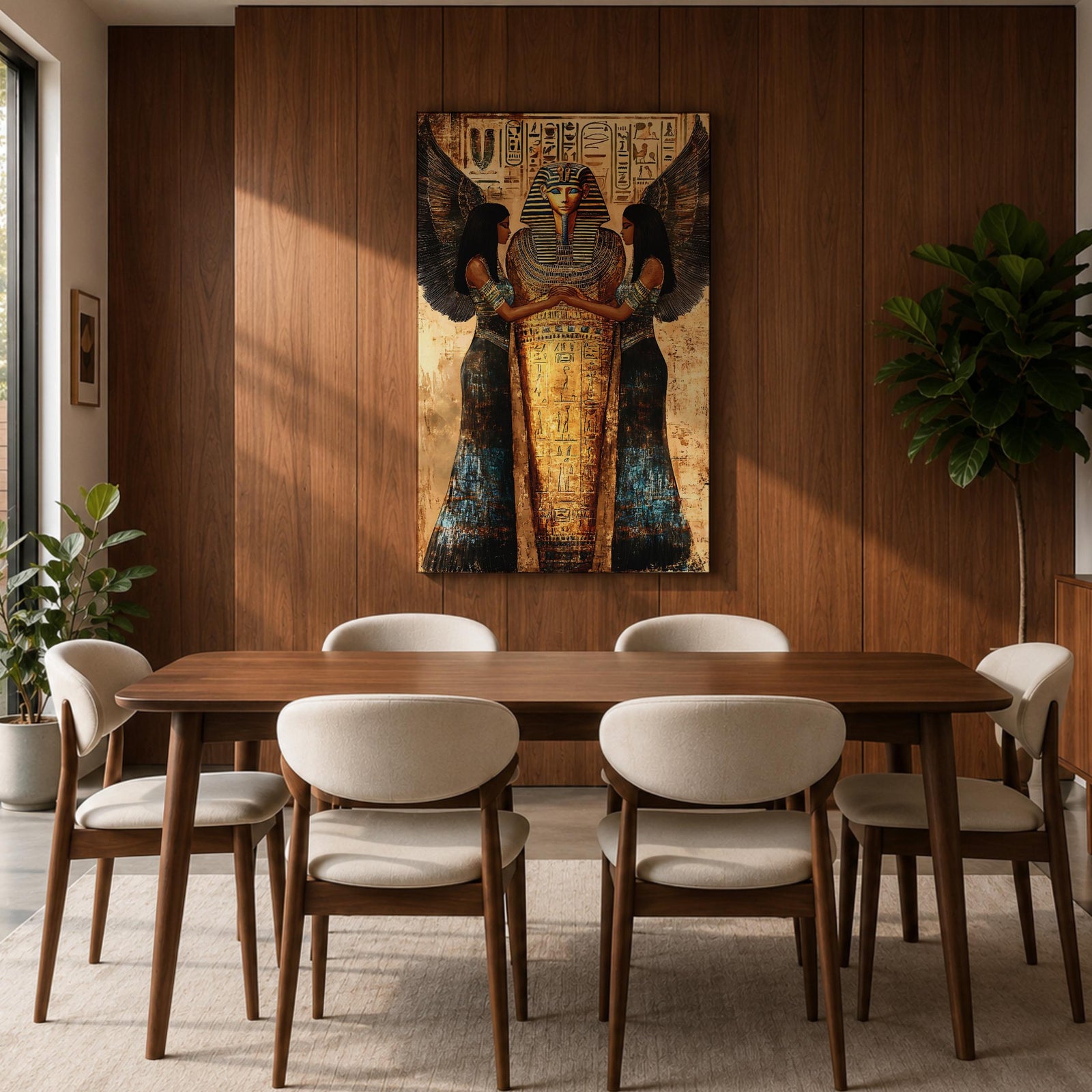 Tutankhamun Pharaoh Egyptian Wall Art King Tut Mythology Symbol Gift Living Room Home Decor