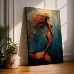 Mermaid Mythical Wall Art Sea Goddess Nymph Ocean Fantasy Gift Living Room Home Decor