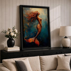 Mermaid Mythical Wall Art Sea Goddess Nymph Ocean Fantasy Gift Living Room Home Decor