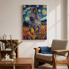 Zebra Animal Wall Art Running Zebra Horse Abstract Nature Gift Living Room Home Decor