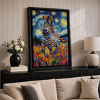 Zebra Animal Wall Art Running Zebra Horse Abstract Nature Gift Living Room Home Decor