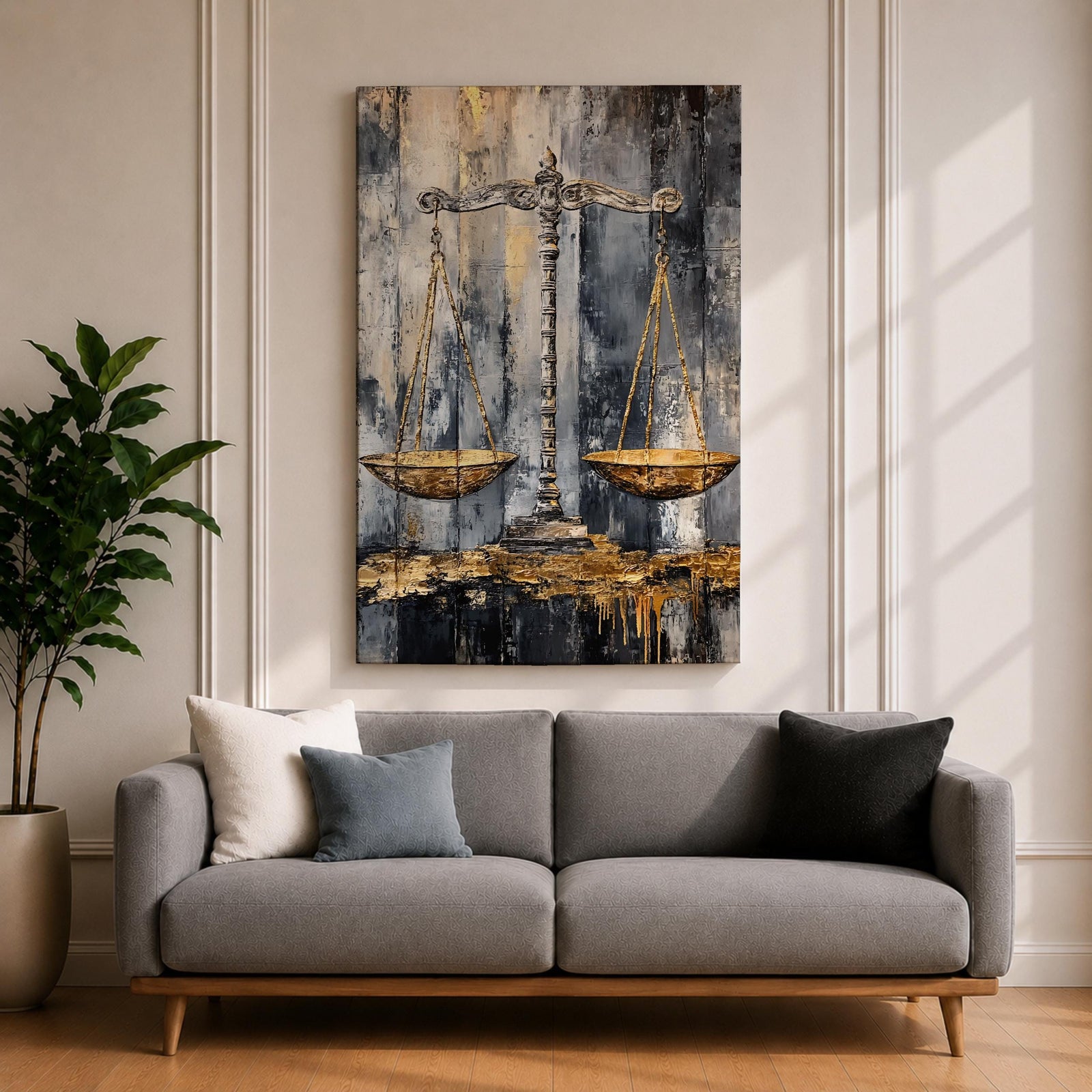 Scales of Justice Legal Wall Art Balance Abstract Modern Gift Law Office Home Decor