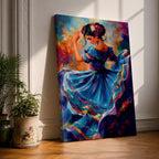 Flamenco Dancer Mexican Wall Art Folklorico Dance Traditional Abstract Gift Living Room Home Decor