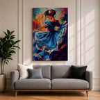 Flamenco Dancer Mexican Wall Art Folklorico Dance Traditional Abstract Gift Living Room Home Decor