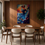 Flamenco Dancer Mexican Wall Art Folklorico Dance Traditional Abstract Gift Living Room Home Decor