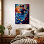 Flamenco Dancer Mexican Wall Art Folklorico Dance Traditional Abstract Gift Living Room Home Decor