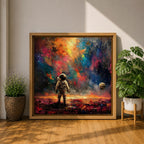 Astronaut Wall Art Cosmic Voyager Framed Canvas Galaxy Abstract Interstellar SciFi Decor