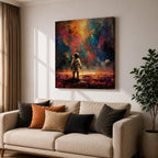 Astronaut Wall Art Cosmic Voyager Framed Canvas Galaxy Abstract Interstellar SciFi Decor