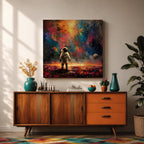 Astronaut Wall Art Cosmic Voyager Framed Canvas Galaxy Abstract Interstellar SciFi Decor