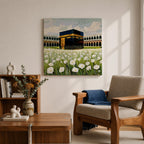 Kaaba Wall Art Masjid al Haram Framed Canvas Mecca Islamic Prayer Room Home Decor