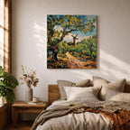 Windmill Wall Art Countryside Landscape Framed Canvas Rustic Impasto Farmhouse Home Decor