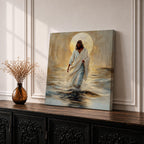 Jesus Walking on Water Wall Art Christian Biblical Gift Living Room Home Decor