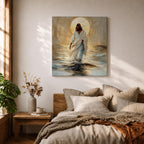 Jesus Walking on Water Wall Art Christian Biblical Gift Living Room Home Decor