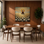 Buddha Wall Art Enlightened One Framed Canvas Zen Mindfulness Buddhist Prayer Room Home Decor