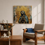 Our Lady of Guadalupe Wall Art La Guadalupana Framed Canvas Rustic Catholic Home Decor