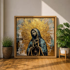 Our Lady of Guadalupe Wall Art La Guadalupana Framed Canvas Rustic Catholic Home Decor