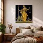 Lady Justice Wall Art Legal Symbol Framed Canvas Law Courtroom Lawyer Office Home Decor