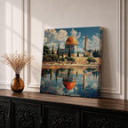 Dome of the Rock Wall Art Masjid Al Aqsa Framed Canvas Jerusalem Islamic Decor