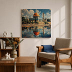 Dome of the Rock Wall Art Masjid Al Aqsa Framed Canvas Jerusalem Islamic Decor