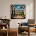 Dome of the Rock Wall Art Masjid Al Aqsa Framed Canvas Jerusalem Islamic Decor