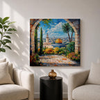 Dome of the Rock Wall Art Masjid Al Aqsa Framed Canvas Jerusalem Islamic Decor