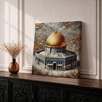Dome of the Rock Wall Art Masjid Al Aqsa Framed Canvas Jerusalem Islamic Decor