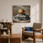 Dome of the Rock Wall Art Masjid Al Aqsa Framed Canvas Jerusalem Islamic Decor