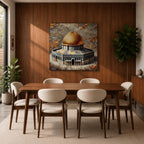 Dome of the Rock Wall Art Masjid Al Aqsa Framed Canvas Jerusalem Islamic Decor